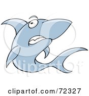 Poster, Art Print Of Sgrumpy Blue Shark