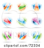 Poster, Art Print Of Digital Collage Of Colorful Logo Icons - Version 17