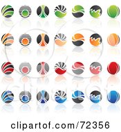 Royalty Free RF Clipart Illustration Of A Digital Collage Of Colorful Logo Icons Version 15