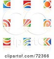 Royalty Free RF Clipart Illustration Of A Digital Collage Of Colorful Logo Icons Version 16