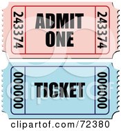 Digital Collage Of Admit One And Raffle Tickets