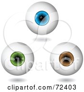 Poster, Art Print Of Digital Collage Of Hovering 3d Eyeballs