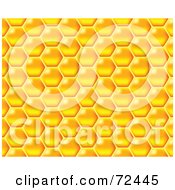 Poster, Art Print Of Yellow Honeycomb Patterned Background
