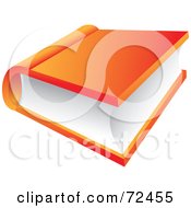 Royalty Free RF Clipart Illustration Of An Orange Closed 3d Text Book