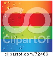 Poster, Art Print Of Digital Collage Of Blank Horizontal Colorful Waterdrop Banners