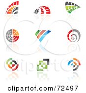 Poster, Art Print Of Digital Collage Of Colorful Logo Icons - Version 10