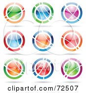 Poster, Art Print Of Digital Collage Of Colorful Logo Icons - Version 14