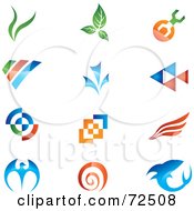 Digital Collage Of Colorful Logo Icons - Version 11