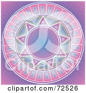 Royalty Free RF Clipart Illustration Of A Light Purple And Pink Solar Mosaic Tile Background