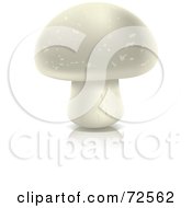 Royalty Free RF Clipart Illustration Of A Beige Button Mushroom by cidepix