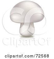 Royalty Free RF Clipart Illustration Of A White Button Mushroom