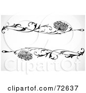 Royalty Free RF Clipart Illustration Of A Black And White Blank Text Box Border Version 1