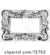 Poster, Art Print Of Black And White Elegant Border Frame