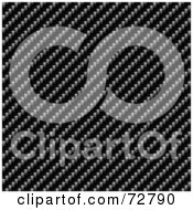 Royalty Free RF Clipart Illustration Of A Tight Seamless Dark Carbon Fiber Diagonal Pattern
