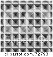 Poster, Art Print Of Background Of Indented Square Metal Patterns