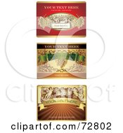 Royalty Free RF Clipart Illustration Of A Digital Collage Of Elegant Wine Labels With Sample Text by Eugene