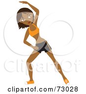 Healthy Indian Woman Stretching While Working Out