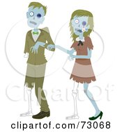 Poster, Art Print Of Creepy Zombie Couple Walking