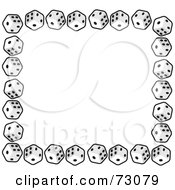 Poster, Art Print Of Border Of Standard Black And White Cubic Dice