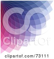 Royalty Free RF Clipart Illustration Of An Abstract Purple And Pink Mosaic Curve Background With White Space