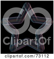Royalty Free RF Clipart Illustration Of A Colorful Spirograph Geometric Star On Black by elaineitalia
