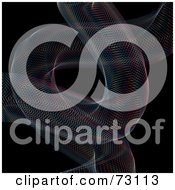 Royalty Free RF Clipart Illustration Of Colorful Spirograph Geometric Waves On Black by elaineitalia