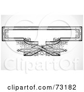 Royalty Free RF Clipart Illustration Of A Black And White Blank Text Box Border Version 3