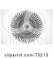 Royalty Free RF Clipart Illustration Of A Black And White Circular Design Element