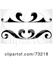 Royalty Free RF Clipart Illustration Of A Digital Collage Of Bold Black And White Border Design Elements Version 1