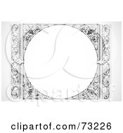 Royalty Free RF Clipart Illustration Of A Black And White Circular Border Frame