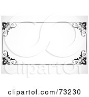 Poster, Art Print Of Black And White Border Frame With Text Space - Version 1