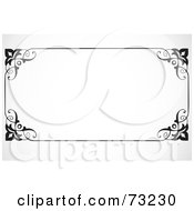 Royalty Free RF Clipart Illustration Of A Black And White Border Frame With Text Space Version 1