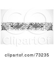 Royalty Free RF Clipart Illustration Of A Black And White Intricate Border Design Element Version 1