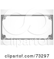Royalty Free RF Clipart Illustration Of A Black And White Border Frame With Text Space Version 8