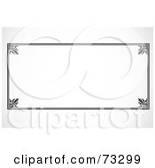 Royalty Free RF Clipart Illustration Of A Black And White Border Frame With Text Space Version 12