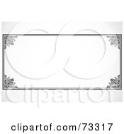 Royalty Free RF Clipart Illustration Of A Black And White Border Frame With Text Space Version 9