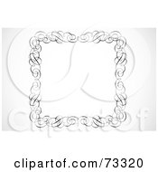 Royalty Free RF Clipart Illustration Of A Black And White Swirly Border Version 2