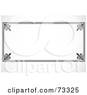 Royalty Free RF Clipart Illustration Of A Black And White Border Frame With Text Space Version 11