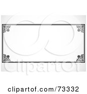 Royalty Free RF Clipart Illustration Of A Black And White Border Frame With Text Space Version 10