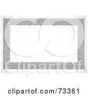 Royalty Free RF Clipart Illustration Of A Black And White Mosaic Border Frame