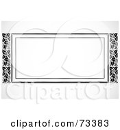 Royalty Free RF Clipart Illustration Of A Black And White Border Frame With Text Space Version 13