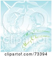 Poster, Art Print Of Icy Snowflake Merry Christmas Greeting