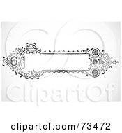 Royalty Free RF Clipart Illustration Of A Black And White Blank Text Box Border Version 6