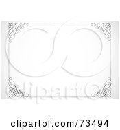 Royalty Free RF Clipart Illustration Of A Black And White Swirly Border Version 3