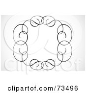 Royalty Free RF Clipart Illustration Of A Black And White Swirly Border Version 5