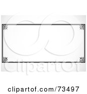 Royalty Free RF Clipart Illustration Of A Black And White Border Frame With Text Space Version 5
