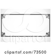 Poster, Art Print Of Black And White Border Frame With Text Space - Version 6