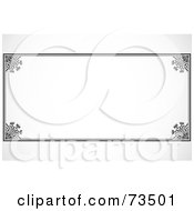 Royalty Free RF Clipart Illustration Of A Black And White Border Frame With Text Space Version 7