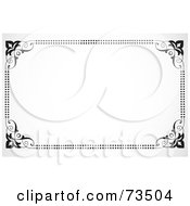 Poster, Art Print Of Black And White Border Frame With Text Space - Version 4