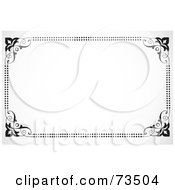 Royalty Free RF Clipart Illustration Of A Black And White Border Frame With Text Space Version 4